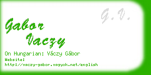 gabor vaczy business card